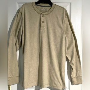 Eddie Bauer Men’s Long Sleeve Henley Shirt, Size TL